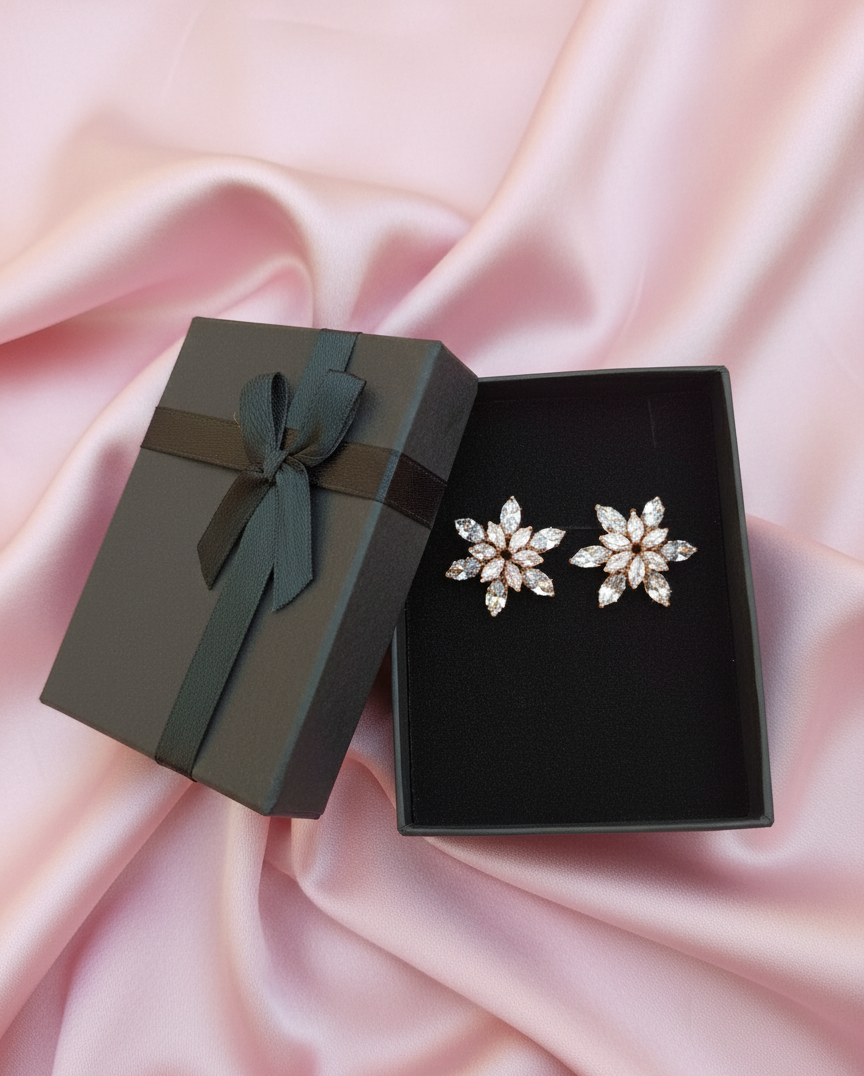 Gilded Petal Drop Studs |Radiate Natural Beauty