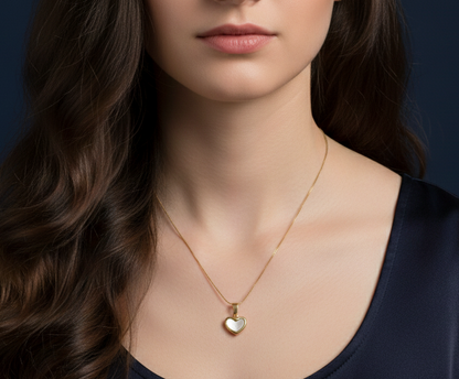 Luminous White Heart Pendant | Pure Love | Naturally Radiant