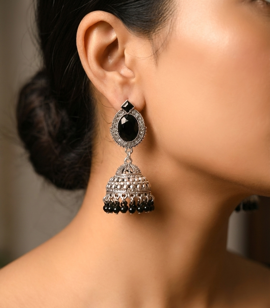 Mehfil Blackstone Jhumkas | Where Culture Meets Class
