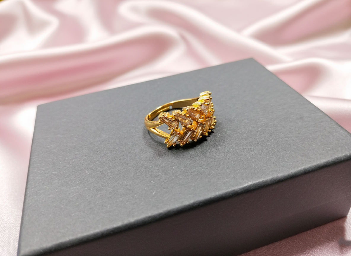 Crystal Lattice Ring | Trendy Radiance