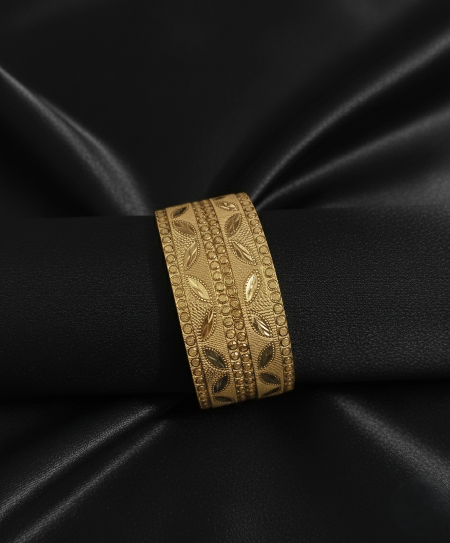 Petals Engraved Bangles | Effortless Elegance