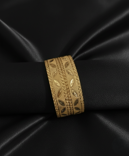 Petals Engraved Bangles | Effortless Elegance