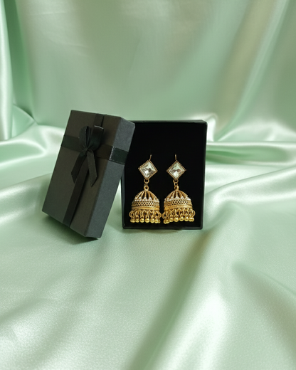 Golden Prism Jhumkas | Wear Confidence