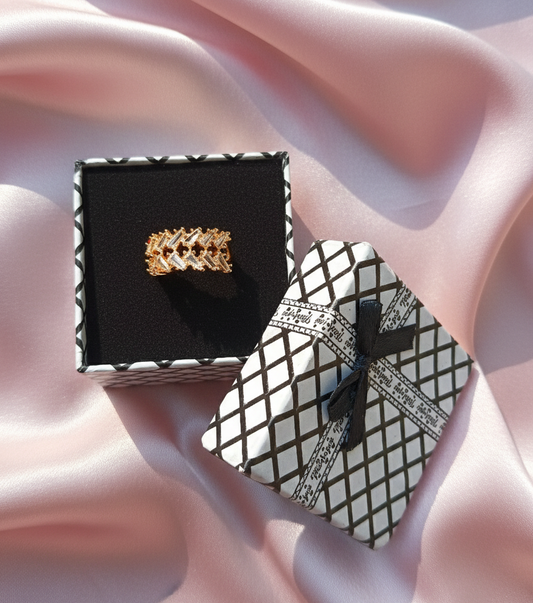 Crystal Lattice Ring | Trendy Radiance