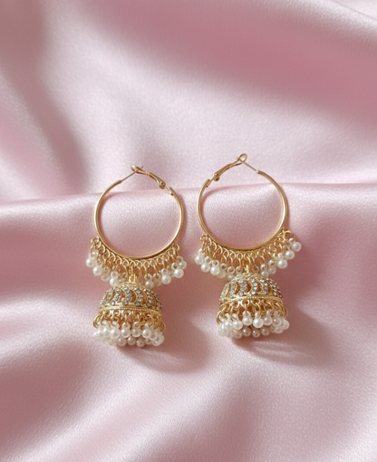 Shehnai Pearl Jhumkas | Define Your Own Style