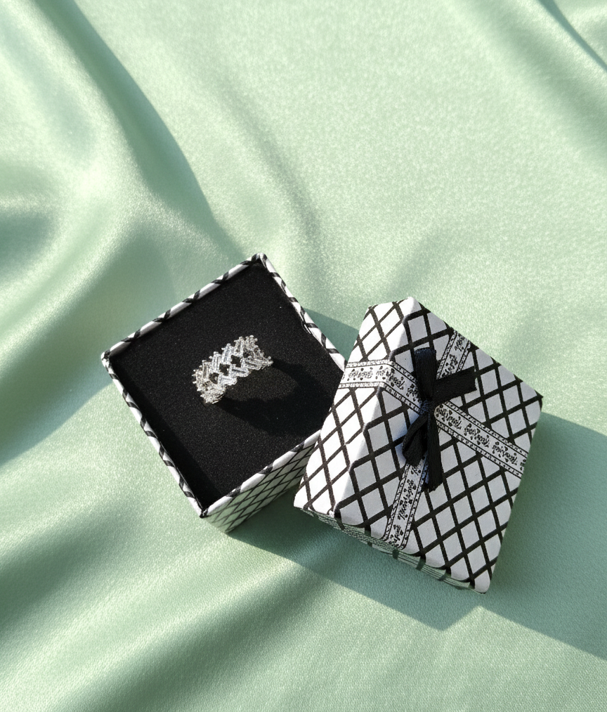 Crystal Lattice Ring | Trendy Radiance